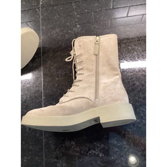 Vince Kady Women's Suede Lace Up Mid Combat Boots Comfort Bohemian Tan Size 8.5M - Picture 6 of 9